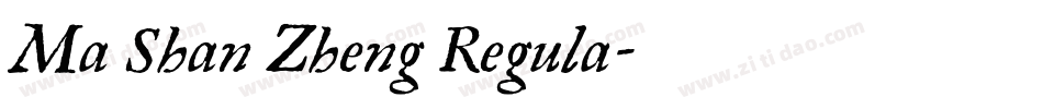 Ma Shan Zheng Regula字体转换